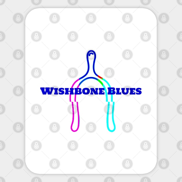 Wishbone Blues Sticker by L'Appel du Vide Designs by Danielle Canonico